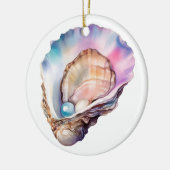 Watercolor Oyster セラミックオーナメント (左)