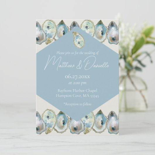 Watercolor Oyster  招待状 (スタンド正面)