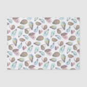 Watercolor Oyster Coastal Seaside 薄葉紙 (正面)