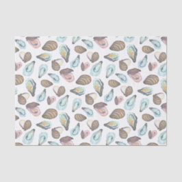 Watercolor Oyster Coastal Seaside 薄葉紙