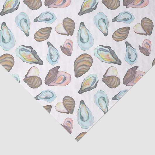 Watercolor Oyster Coastal Seaside 薄葉紙 (詳細)