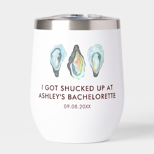 Watercolor Oyster Coastal Seaside Bachelorette (正面)