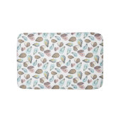 Watercolor Oyster Coastal Seaside Beach Theme バスマット (正面)