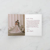 Watercolor Oyster Coastal Seaside Wedding サンキューカード (内部)