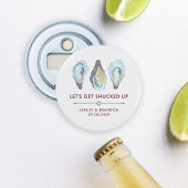 Watercolor Oyster Coastal Seaside Wedding 栓抜き