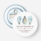 Watercolor Oyster Coastal Seaside Wedding 栓抜き (正面)