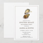 Watercolor Oyster Roast Engagement party 招待状 (正面/裏面)