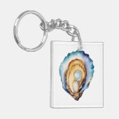 Watercolor Oyster Shell キーホルダー (正面左)
