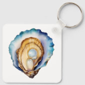 Watercolor Oyster Shell キーホルダー (裏面)