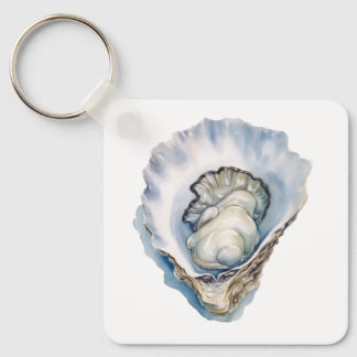 Watercolor Oyster Shell キーホルダー