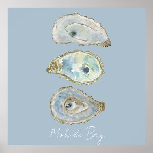 Watercolor Oysters ポスター (正面)