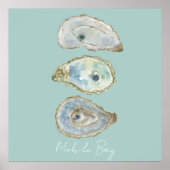 Watercolor Oysters ポスター (正面)