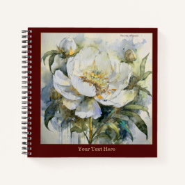 Watercolor Paeonia Officinalis Notebook #2 ノートブック