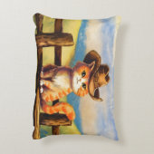 Watercolor Painted Cat Dad アクセントクッション (裏面(縦))