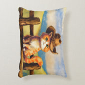 Watercolor Painted Cat Dad アクセントクッション (正面(垂直))