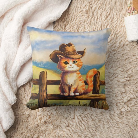 Watercolor Painted Cat Dad クッション (ブランケット)