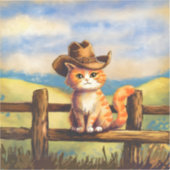 Watercolor Painted Cat Dad シール (正面)