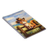 Watercolor Painted Cat Dad ノートブック (右側)