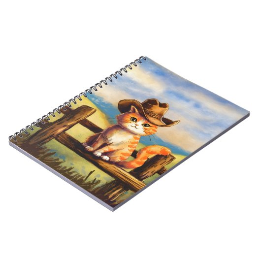 Watercolor Painted Cat Dad ノートブック (左側)