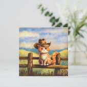 Watercolor Painted Cat Dad 招待状 (スタンド正面)