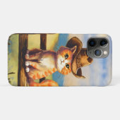 Watercolor Painted Cat Dad Case-Mate iPhoneケース (裏面(横))