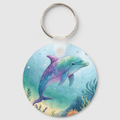 Watercolor painted dolphin キーホルダー (裏面)