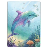 Watercolor painted dolphin クリップボード (裏面)