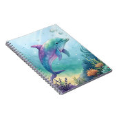 Watercolor painted dolphin ノートブック (右側)