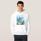 Watercolor painted dolphin パーカ (正面フル)