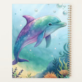 Watercolor painted dolphin プランナー手帳 (裏面)