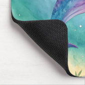 Watercolor painted dolphin マウスパッド (コーナー)