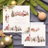 watercolor painted merry christmas  シーズンカード