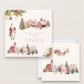 watercolor painted merry christmas  シーズンカード