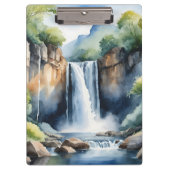 Watercolor painted waterfall クリップボード (正面)