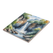 Watercolor painted waterfall タイル (側面)