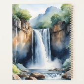 Watercolor painted waterfall プランナー手帳 (裏面)