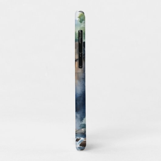 Watercolor painted waterfall Case-Mate iPhoneケース (裏面/左)