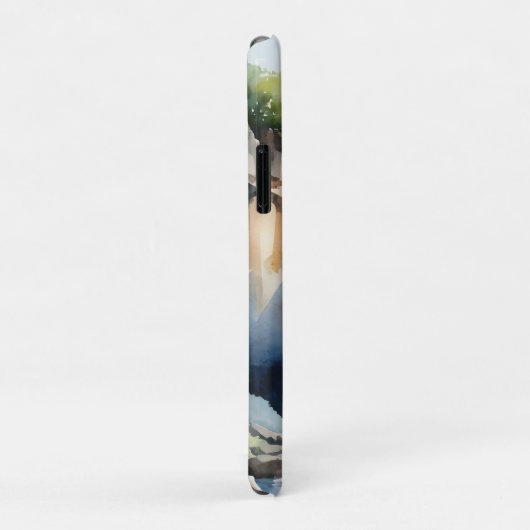 Watercolor painted waterfall Case-Mate iPhoneケース (裏面/右)