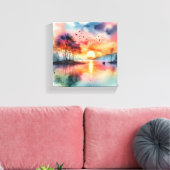 watercolor painting キャンバスプリント (インサイチュ (リビング))