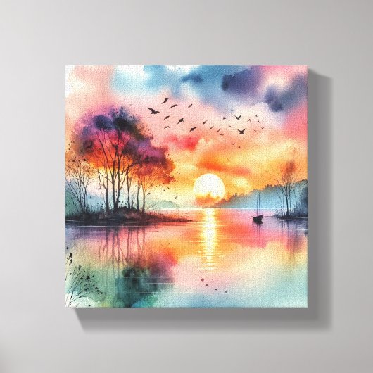 watercolor painting キャンバスプリント (正面)