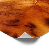 watercolor painting of a blue porcelain teacup ポスター (角)