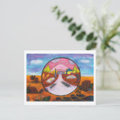 Watercolor Painting Science Fiction Dimension Art シーズンポストカード (スタンド正面)