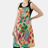 Watercolor painting seamless pattern with beautifu エプロン (インサイチュ)
