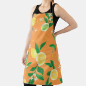 Watercolor painting seamless pattern with citrus f エプロン (インサイチュ)