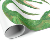 watercolor painting seamless pattern with crocodil ラッピングペーパー (ロールコーナー)