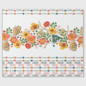 Watercolor painting seamless pattern with stylized ラッピングペーパー (フラット)