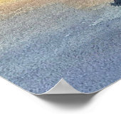 Watercolor Painting Sunset scene ポスター (角)