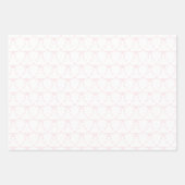 Watercolor Pale Pink Bows ラッピングペーパーシート (正面2)