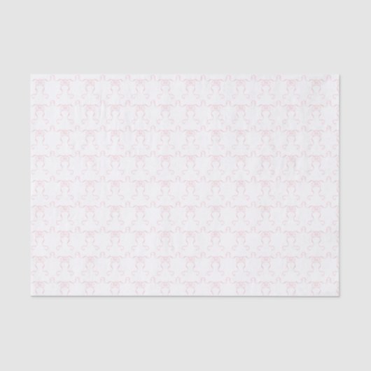 Watercolor Pale Pink Bows 薄葉紙 (正面)
