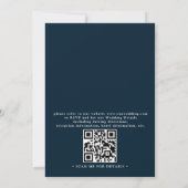 Watercolor Palm And Beach Grass QR Code Wedding 招待状 (裏面)